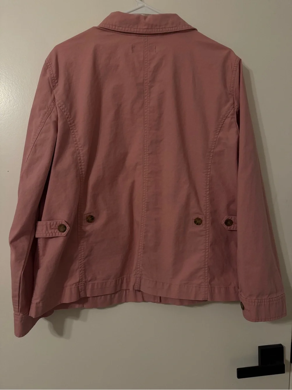 Talbots Women’s Pink Cotton Long Sleeve Utility Jacket XL - Picture 3 of 5